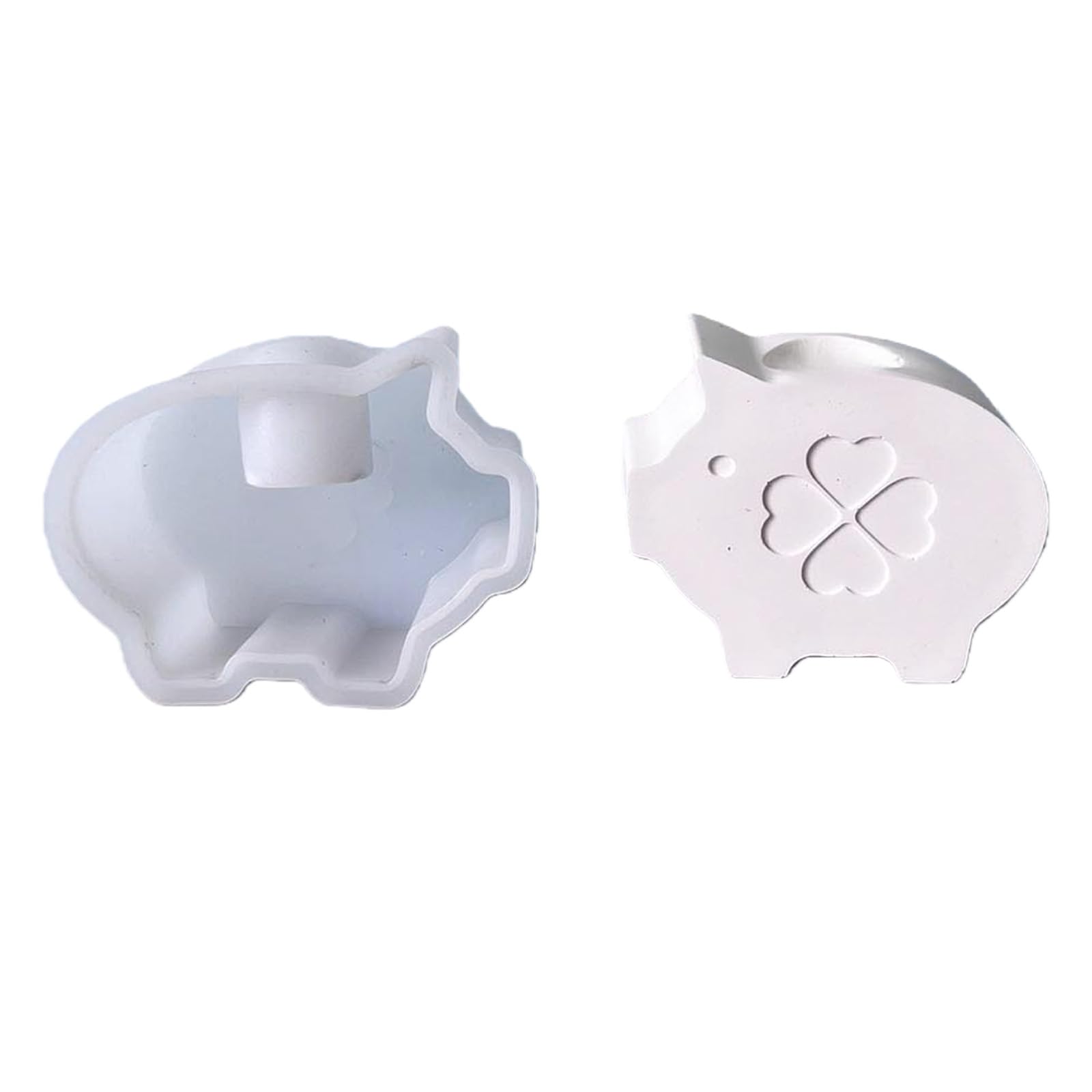 Jazuaiao Piggy Shape Silicone Holder Mold Silicone Candlestick Molds for Epoxy Resin Making Soap Home Decoration Piggy Shaped Holder Mold