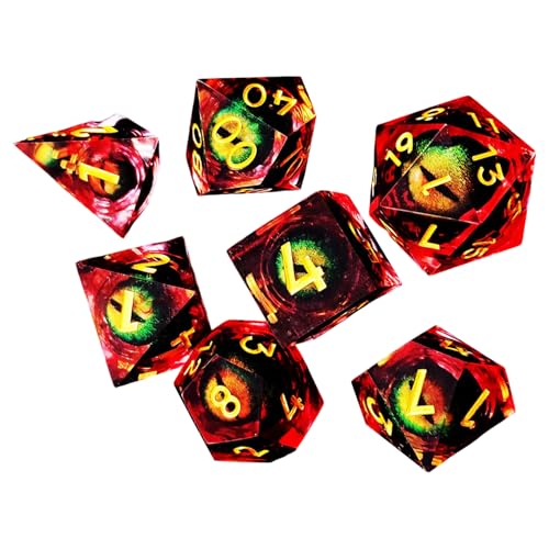 Juego de dados de rol poliédricos pequeños con diseño Liquid Core