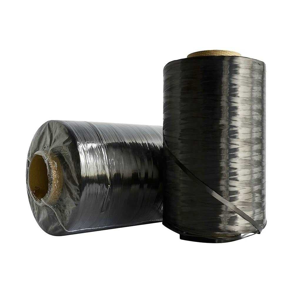 Fil de fibre de carbone 3K 6K 12K 24K Résistance aux hautes températures Conductif et résistance à la traction Fil chauffant en fibre de carbone (6K : 2 mm x 120 m)