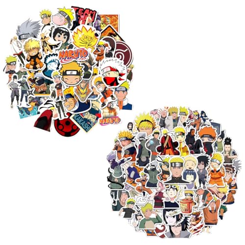 Ziryako Naruto Aufkleber, 100 wasserfeste Vinyl Aufkleber
