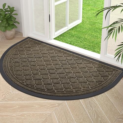 Homaxy Door Mat, Rubber Non Slip Door Matts Indoor, Dirt Trapper