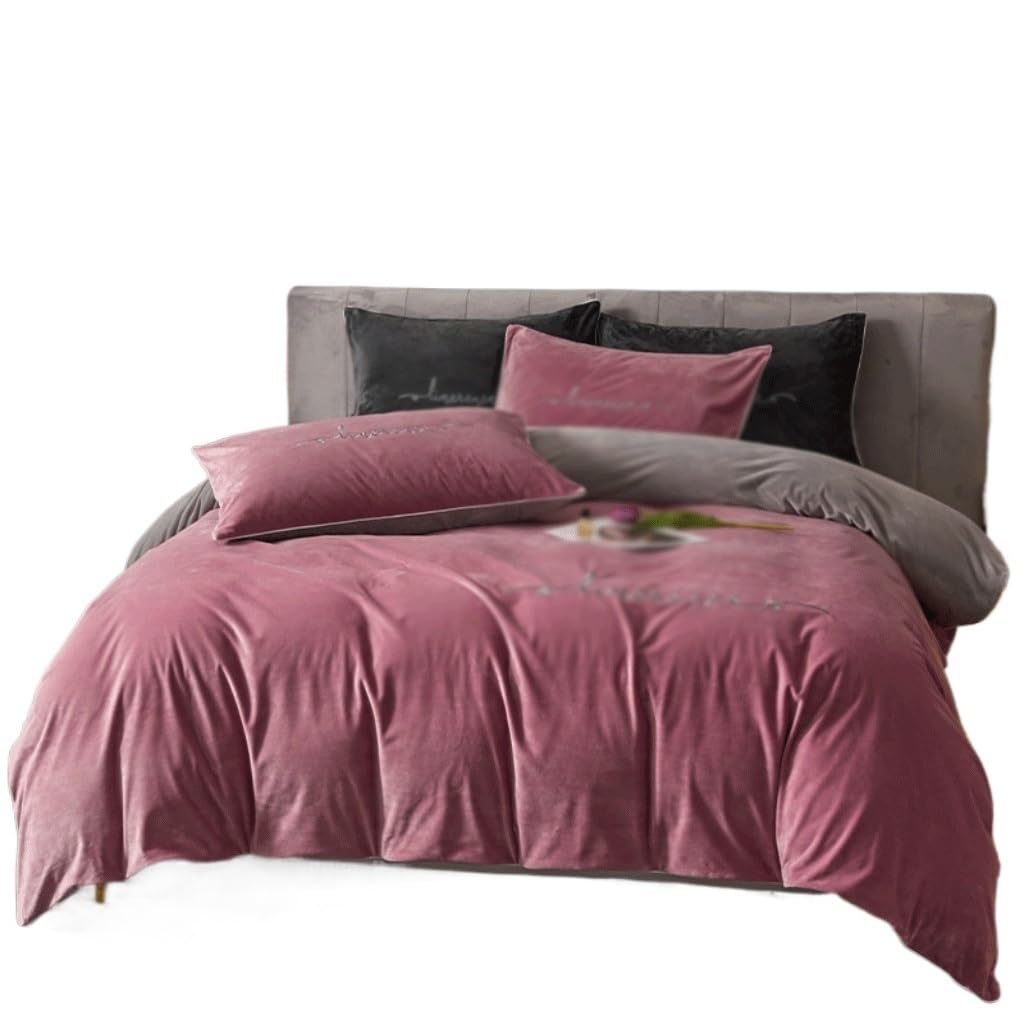 Ensemble de quatre pièces thermique en velours épais chaud 220 * 240cm