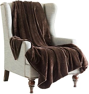 SCM Fluffy Soft Throw - flannel throw-Fleece Blanket Throws - Micro Velour Bed Throw Blankets - Versatile Blanket(150x200cm, Chocolate)