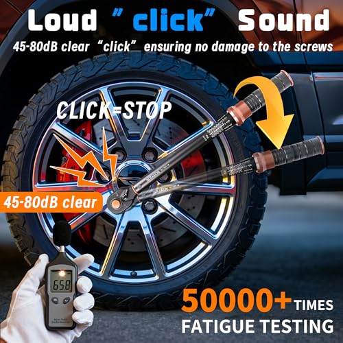 Image of Torque Wrench 3 /8-Inch Drive Dual Range Scales 10-110 Ft-Lb /13.56-149.14Nm | ±3% Precision, 72 tooth Dual-direction Torque Wrenches for Bike, Motorcycle and Car Repair