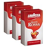  Lavazza Qualità Rossa, Café Molido, también para Cafeteras Italianas o de Pistón, Pack de 3, 3 x 250g