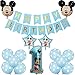 Ballon-Set Mickey Mouse, 1 Jahr-Mickey Mouse Themed Geburtstag, Mickey Mouse Folienballons und Banner, Wird für Kindergeburtstage, Mickey-Mottopartys usw