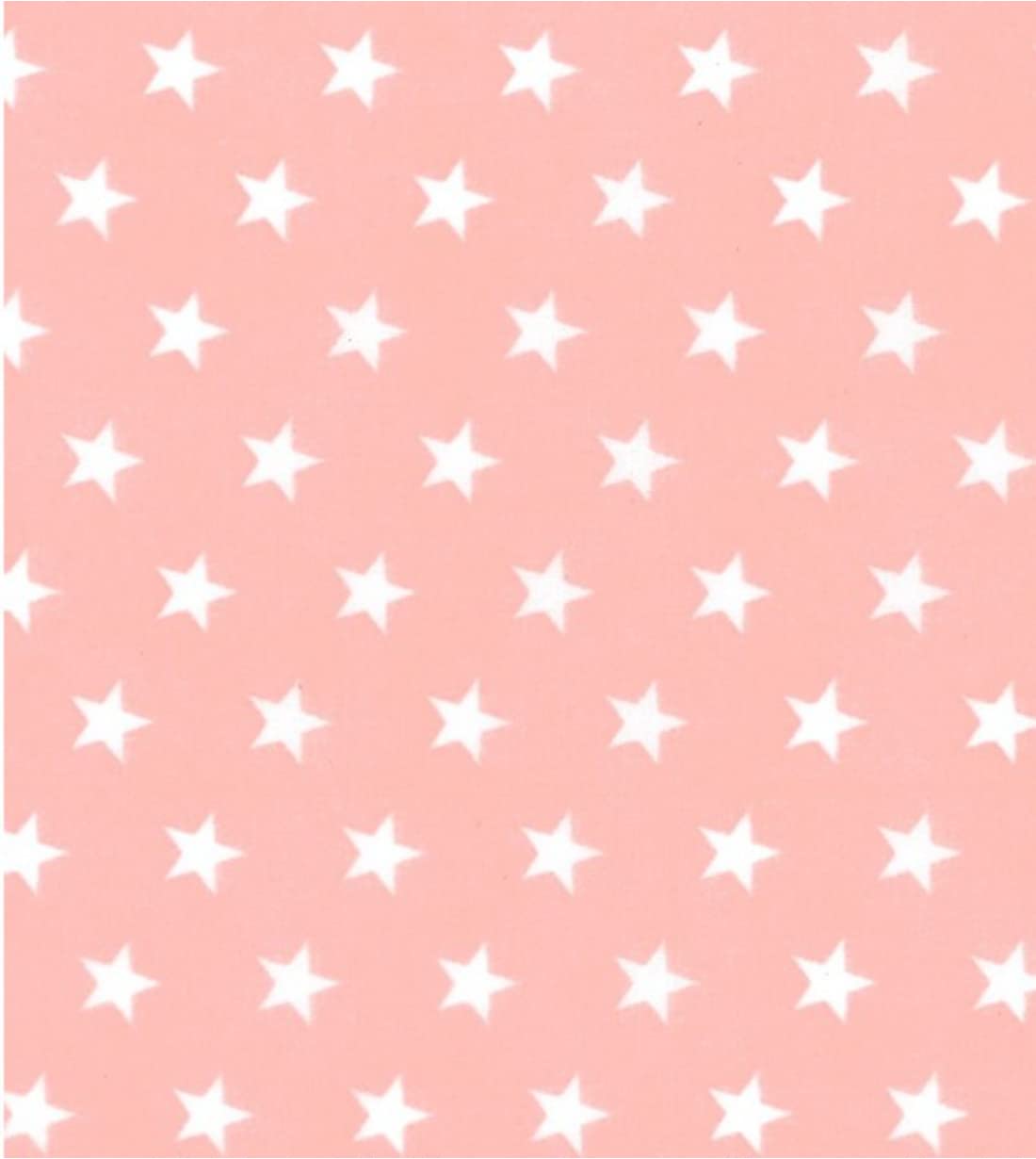 Crs Fur Fabrics Multi Printed Polycotton Craft Fabric Material - Stars On Pink, 1Mtr 110Cmx100cm