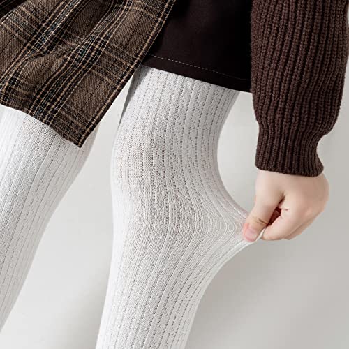 Jormatt Girls Tights Seamless Thick Cotton Cable Knit Leggings Stockings Toddler Pantyhose Age 2-10y4