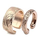 ピアス ハワイアンジュエリー 【LocoMocoAloha】 イヤーカフ イヤリング ステンレス316L スクロール 波 プルメリア ピンクゴールド 2個セット 【正規品】 ジュエリー