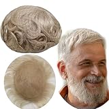 Toupee for Men Yanahair men hair pieces Mens Toupee Wavy Human Hair Replacement System Prosthesis me