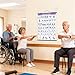 Chair Exercise Chart,Foldable Multiple Poses Wall Mount - Chair Workout Chart Pilates Poster - for Fitness Stretching Mobility Workout Training Home Gym Office