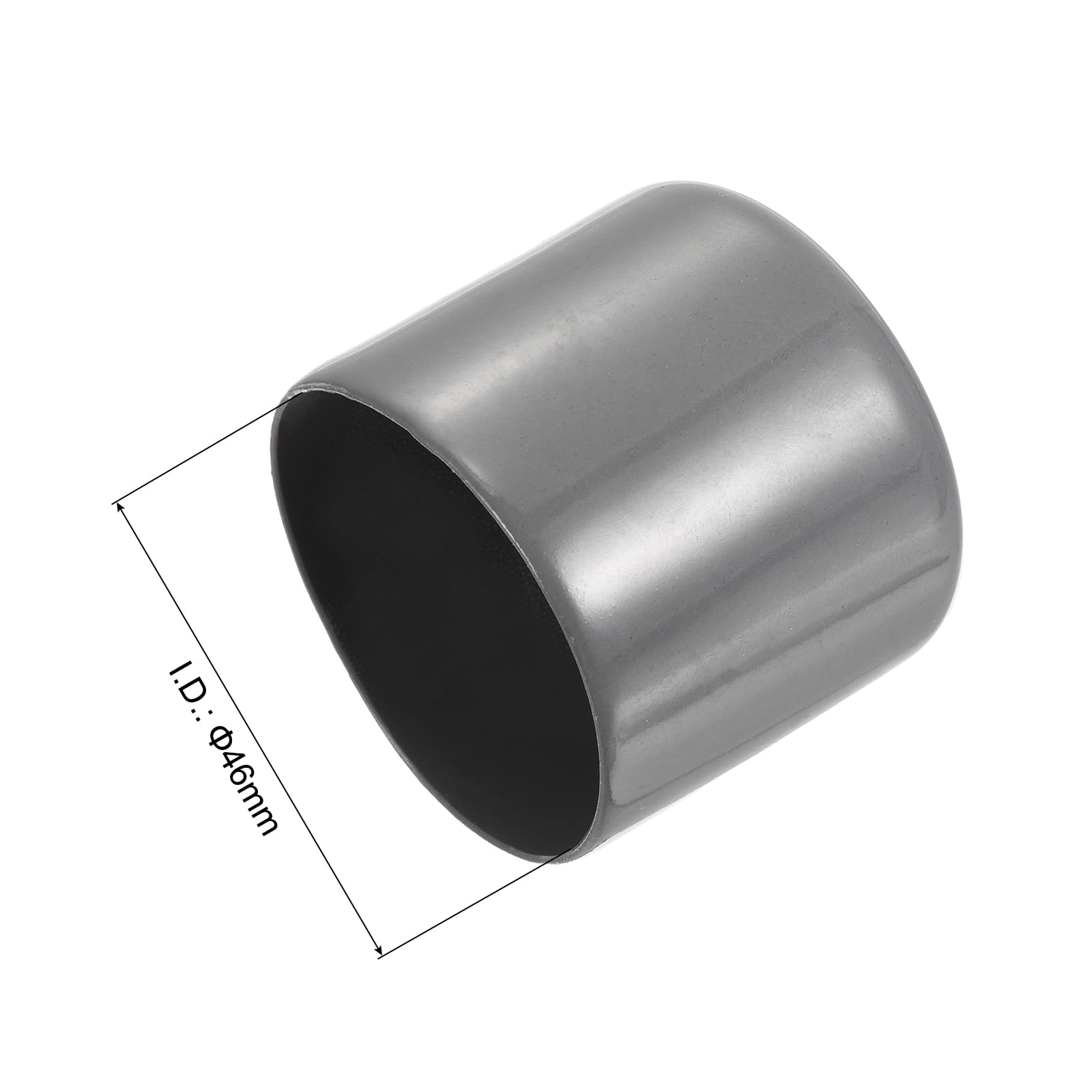Uxcell 4-Pack Rubber End Caps - 46mm ID Black Vinyl Caps For Tube, Thread & Furniture Protection