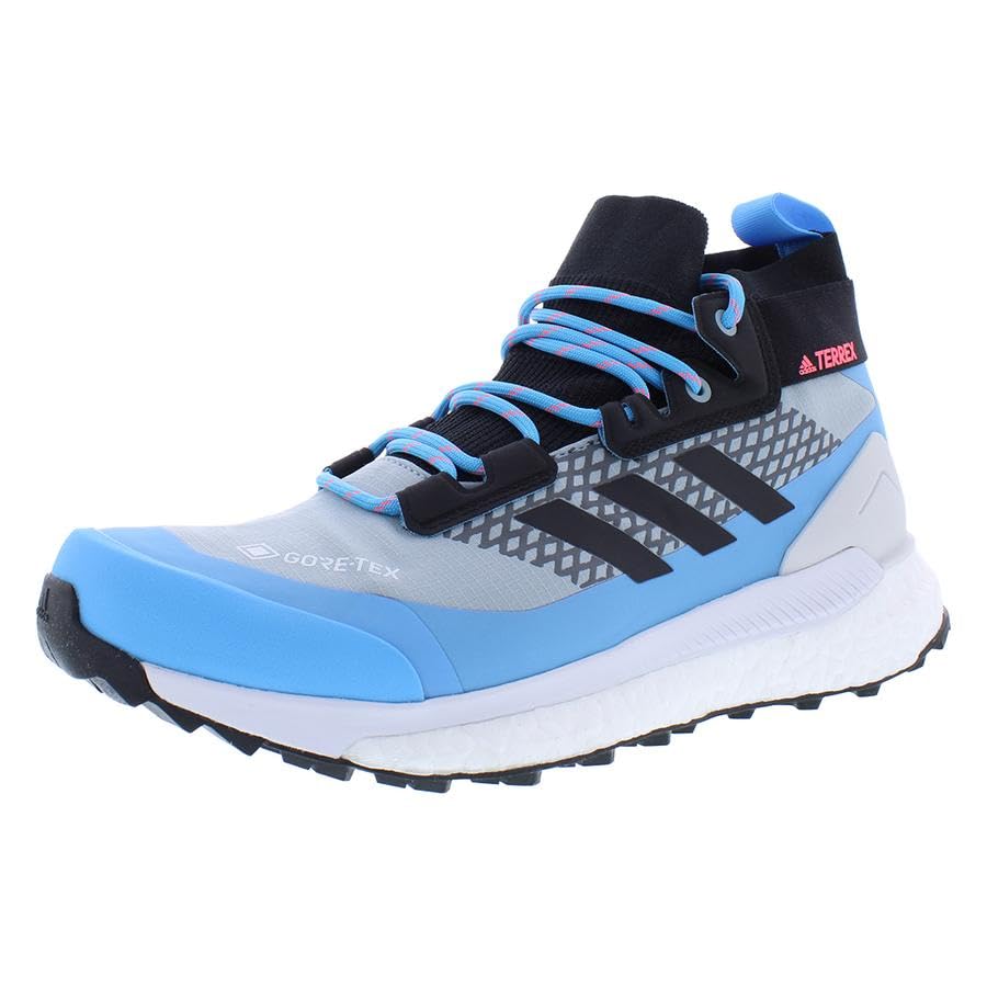 Image of adidas Terrex Free Hiker Gore Tex Womens Shoes Size 9, Color: Magic Grey /Core Black /Sky Rush /Water Blue