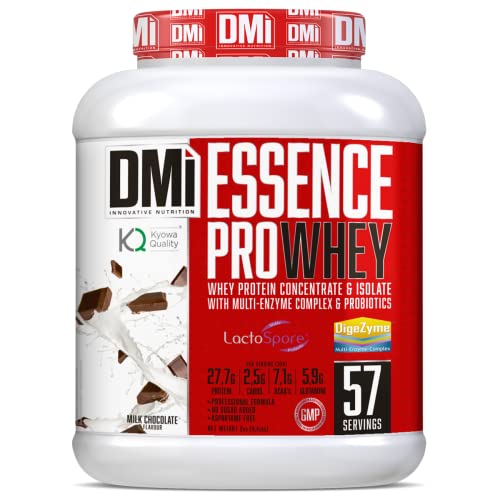 DMI Proteína ESSENCE PRO WHEY   Proteína de Suero con DigeZyme® y LactoSpore® (2 Kg, Milk Chocolate)