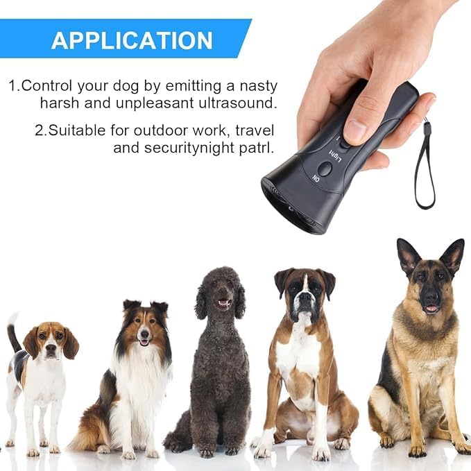 Homemind Super Ultrasonic Dog Chaser & Pet Training Device | Anti-Barking & Animal Repellent for Pet Indoors and Outdoors Bark Control Training Pet Trainer Handheld Dog 4