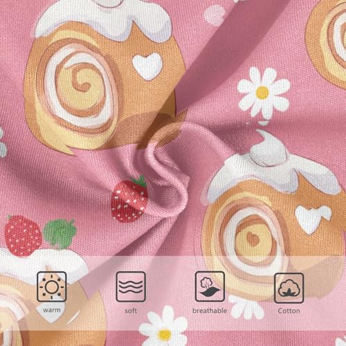 Wusikd Cute Roll Girls' Underwear Cotton Pink Girls Briefs Soft Toddler Underwear 2T3