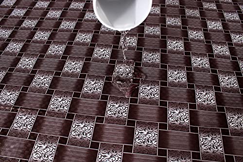 Image of The Furnishing Tree Waterproof Square Shaped Center Table Cover Size 40x40 inches with White Border Lace