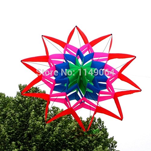 free shipping high quality 3D lotus kite with kite line