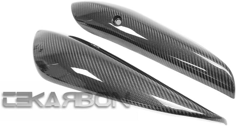 Replacement Exhaust Heat Shield, for Kawasaki ZX10R (2006-2007), Carbon Fiber, 2x2 Twill Weave