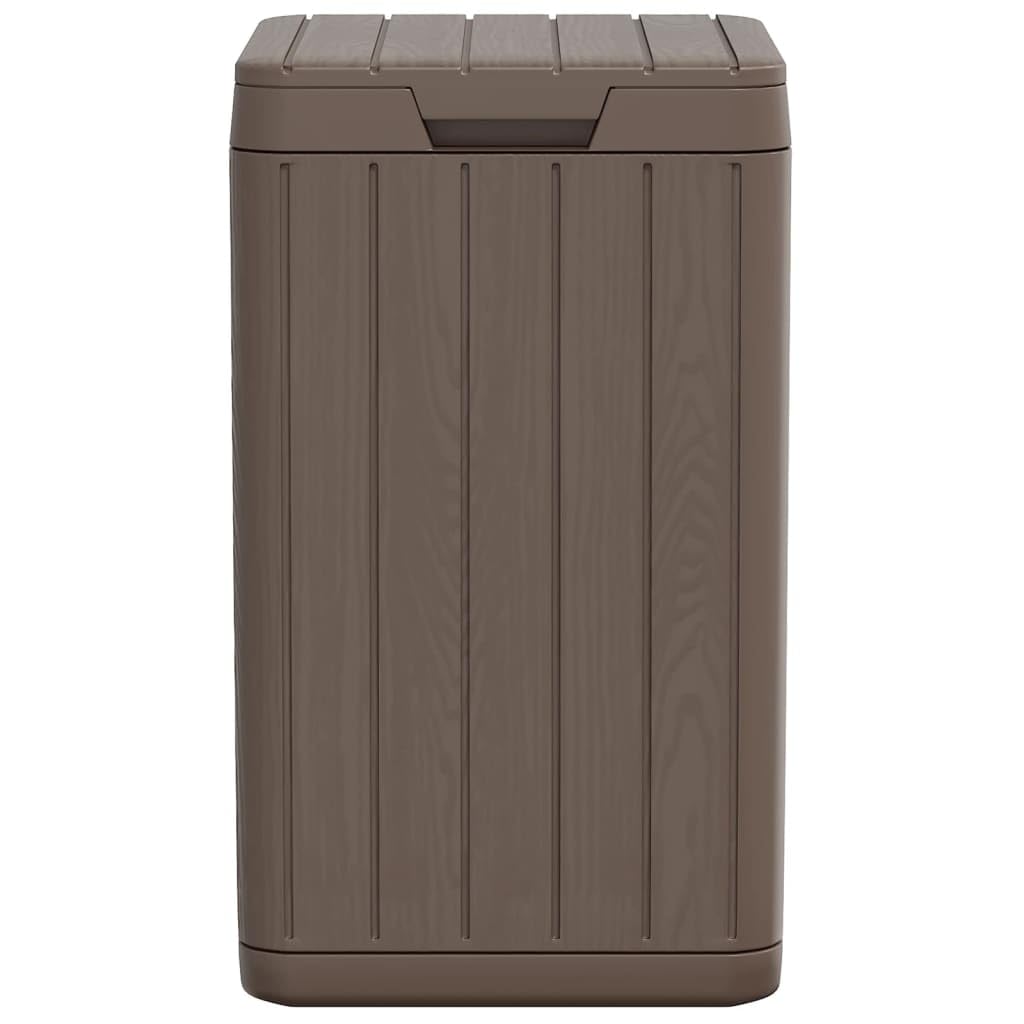 vidaXL Cestino per Rifiuti da Esterno Marrone 38x38x65 cm in PP