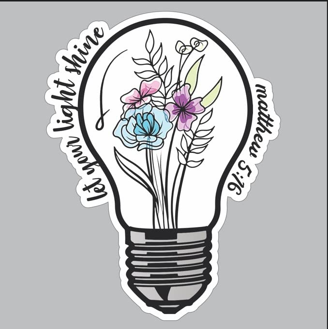 AK Traders IncLet Your Inner Light Shine Clear Decal, Faith Sticker, Best Friend Gift, Vinyl Sticker for car | Van | Trucks | Motorcycle | Bumper | Window Any Smooth Surface Size: 5"