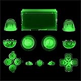 Replacement Full Buttons Custom Mod Kit Set for PS4 Controller Clear (Can give Out Light in Night)