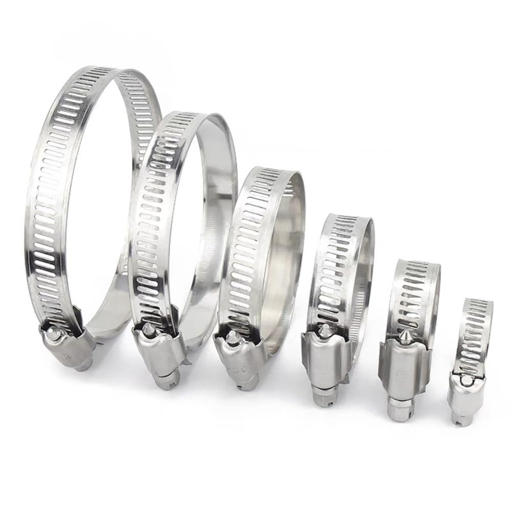 Colliers de Serrage Colliers de Serrage réglables 5 pièces/lot Collier de Serrage réglable à vis sans Fin en Acier Inoxydable 304, 8,12mm(10-16mm)