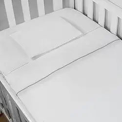 Jogo de Lençol 3 Peças Berço Americano em Malha Penteada 100% Algodão Macia e confortável Baby Deluxe