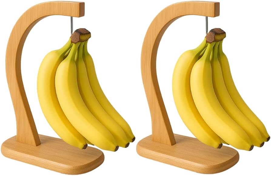 Amazon.com: JapanBargain 2-Pack Bamboo Banana Hanger – Wooden