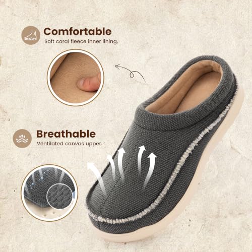 Image of Zigzagger Men's Slip On Moccasin Slippers Indoor Outdoor