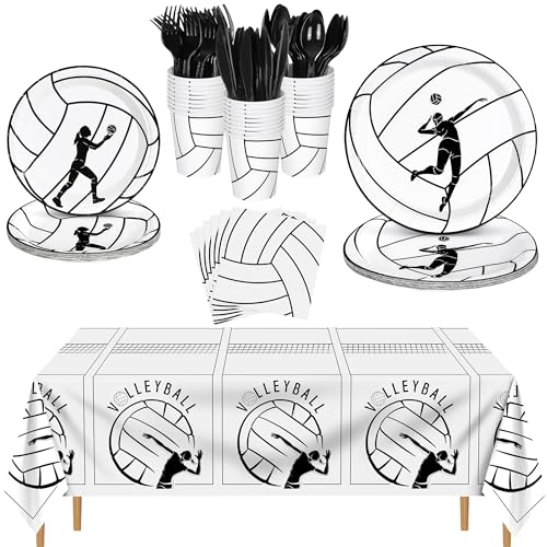 Kochorie 130 Pieces Volleyball Party Supplies Party Dinnerware Set