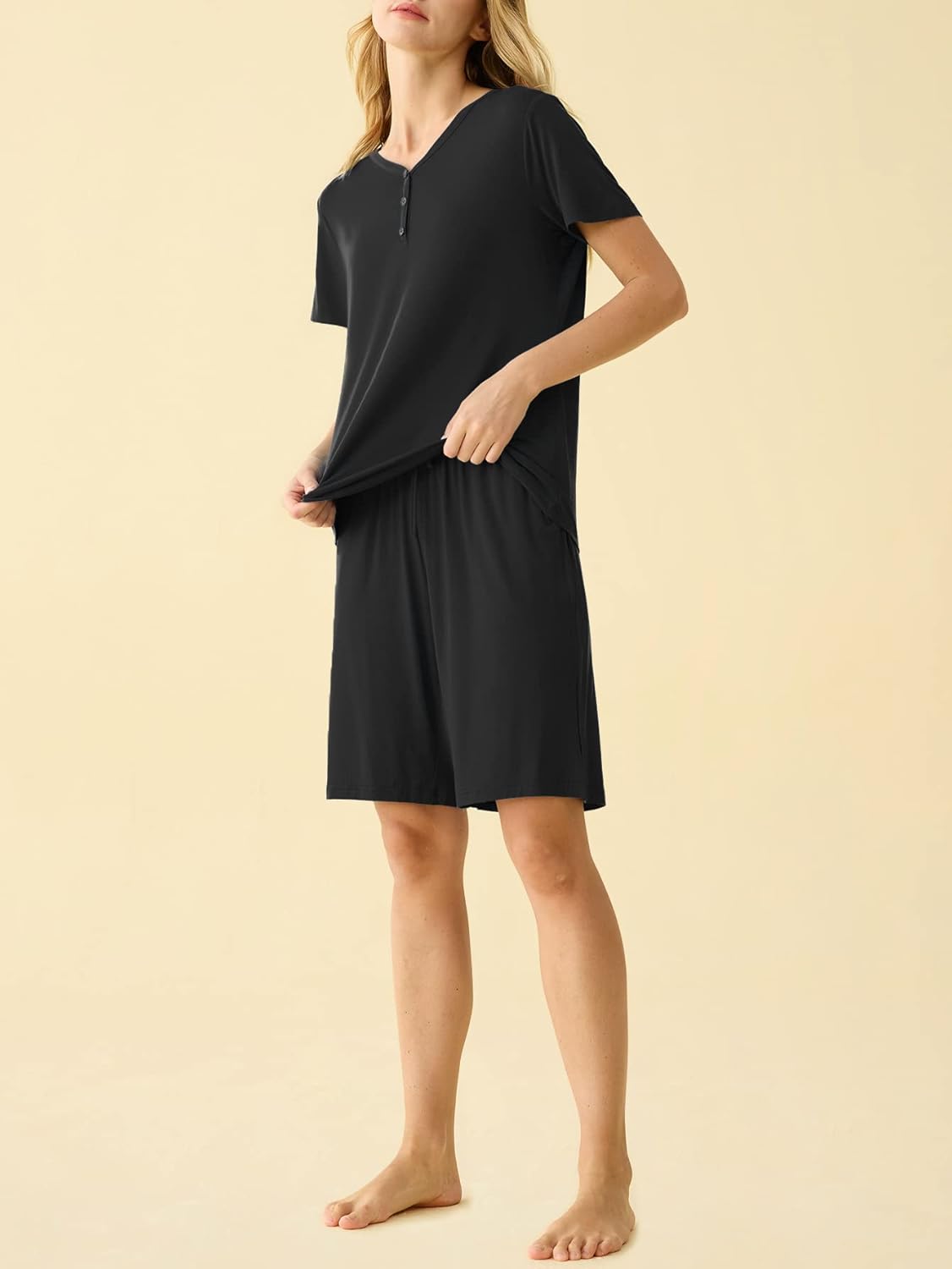 Latuza Women's Viscose Bermuda Shorts Pajama Set - Image 2