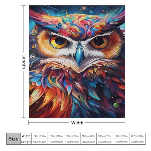 Couverture hibou 180x200 cm pour lit et canapé douillet - 6