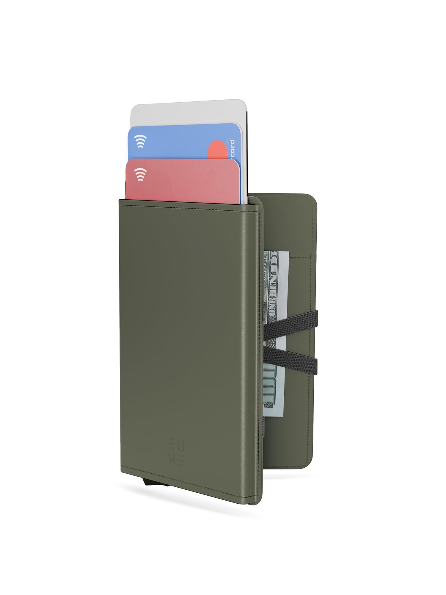 ArcVault Slim Card Holder Wallet with Pop-Up Slider, Holds Up to 6 Cards, Minimalist Wallet with Cash Pocket, Durable Hard Case Design, Compact Pocket-Size Wallet for Men and Women, Olive Green-image-21