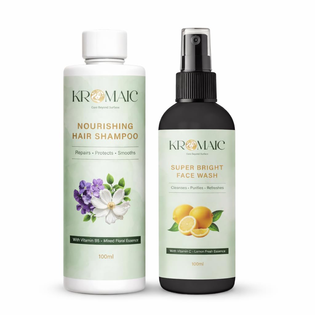 Shampoo & Face Wash Combo | Vitamin B5 Shampoo 100ml + Vitamin C Face Wash 100ml | Daily Hair & Skin Care for Men & Women-image-42