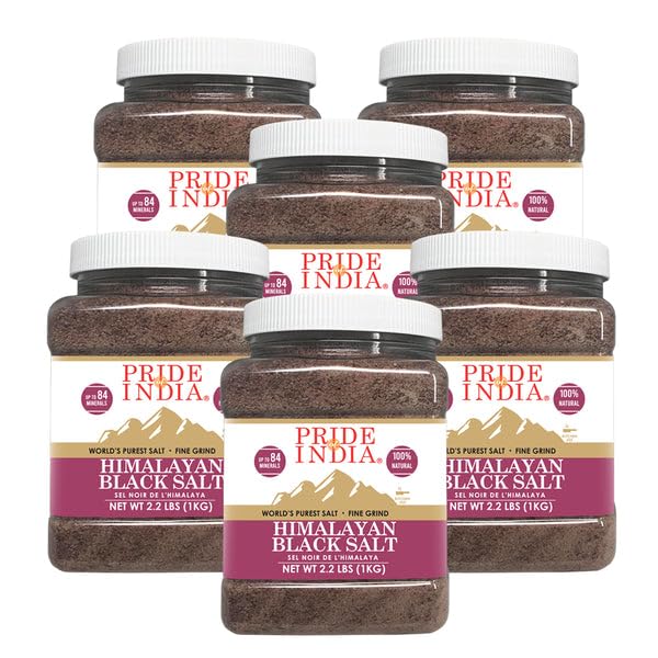 Pride Of India Himalayan Black Salt, Fine Grind, 1 kg