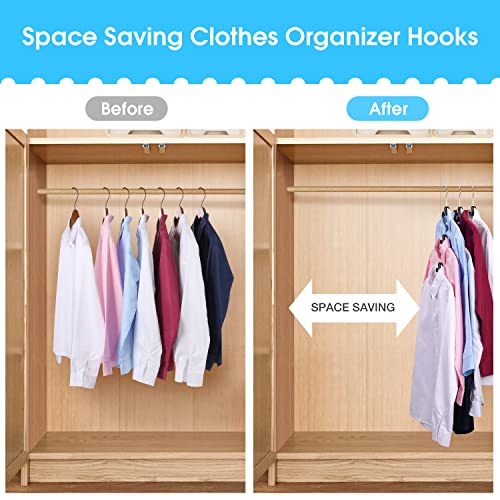 80 Pcs Black Clothes Hanger Connector Hooks， Plastic Mini Cascading Hooks Organizer For Stack Clothes Space Saving For Closet Heavy Duty, Black #TOP3