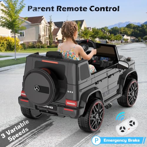 Image of ANPABO 12V 7AH Licensed Mercedes-Benz G63 Electric Car for Kids, Dark Black