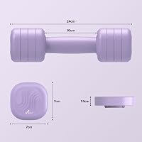 Set 2 gantere reglabile Sportneer pentru femei, 1-2,5 kg per bucată, 4 în 1, pentru antrenament acasă, sală și tonifiere musculară 8