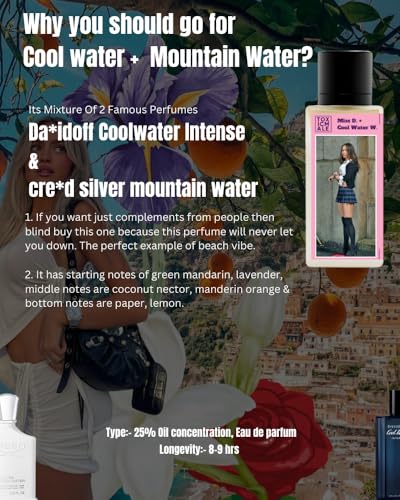 Image of TOXICMALE Miss D + Cool Water W | Perfect Long lasting Women's perfume for Daily use| perfumes for Women | Gift for her | TMA30 | 50 ml perfume | TM Perfume House