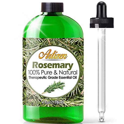 Artizen Rosemary Essential Oil (100% Pure & Natural - Undiluted) Therapeutic Grade - Huge 4oz Bottle - Perfect for Aromatherapy, Relaxation, Skin Therapy & More!
