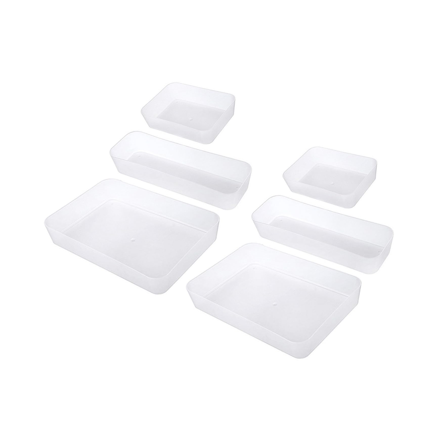Cabilock 18 PCS Bandejas de Cajones Transparentes Organizador Dividores de Cajones Transparentes Dividores Caderanes Bandeja de La Bandeja Bandejas de Plástico