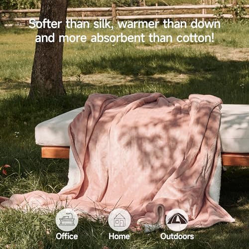 GOTCOZY Heated Blanket Twin Size - Electric Blanket with 6 Heating Level & 10 Hour Auto Off Heating Blanket, ETL Certified (62X84 Inch Rose Dust)