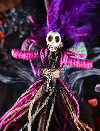 Muñeco Voodoo artesanal hecho a mano set espeluznante miniatura 4