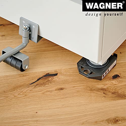 WAGNER Transportroller Transporthilfen Set 5 Teile 800 kg Tragkraft I Möbelheber I Lifter + 4 Roller I zum leichten Anheben und Verschieben von Möbel bei Transport & Umzug I Rollwagen kippsicher