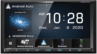 DMX9707S 6.95-Inch Capacitive Touch Screen, Car Stereo, Wired and Wireless CarPlay and Android Auto, Bluetooth, AM/FM Radio, MP3 Player, USB Port, Double DIN, 13-Band EQ, SiriusXM