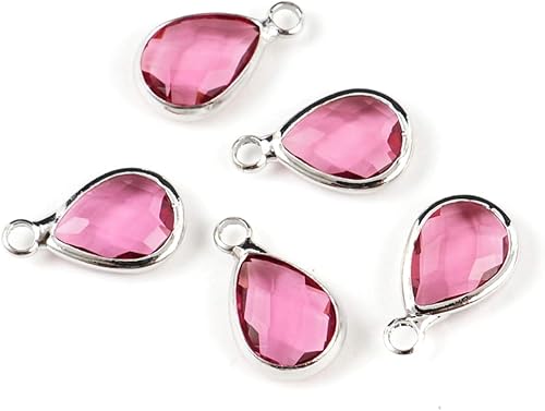 Miniatura 2 de Adabele Colgante de gota de piedra natal de plata de grado A de 0.433 in, 0.551 in y 0.630 in para aretes personalizados, pulseras, collares,