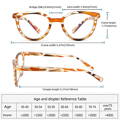 Image of 5 Pack Blue Light Blocking Glasses for Women,Stylish Ladies Computer Eyeglasses with Spring Hings,Anti Glare /Eyestrain