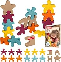 Fisher-Price Wood Montessori Toy Stacking Shapes, American Montessori Society Seal of Excellence, 16-Piece Wooden Learning Activity & Expert Play Tips for Kids Ages 2+ Years​ (Amazon Exclusive)