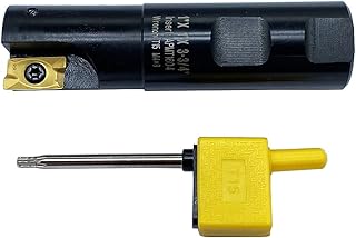 GBJ 1"×1"×3-3/4" Cutting Diameter 25.4Mm 90 Deg Square Shoulder Indexable End Mill +2Pcs Apmt1604Pder Milling Inserts Indexable Face Mill Arbor End Milling Shel Black